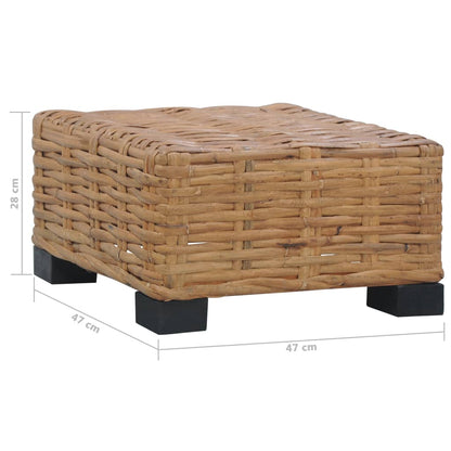 Coffee Table 47x47x28 cm Natural Rattan