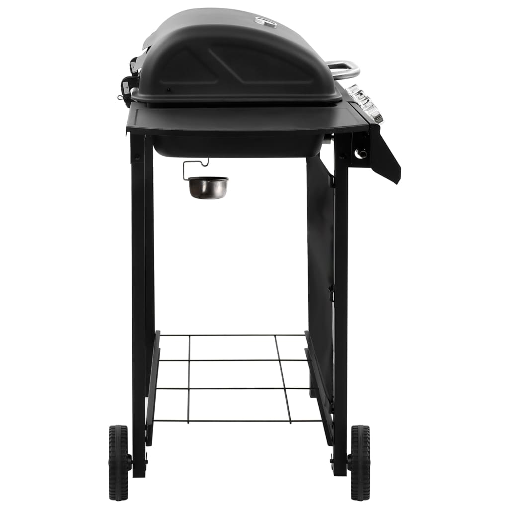 Gas BBQ Grill with 4 Burners Black (FR/BE/IT/UK/NL only)