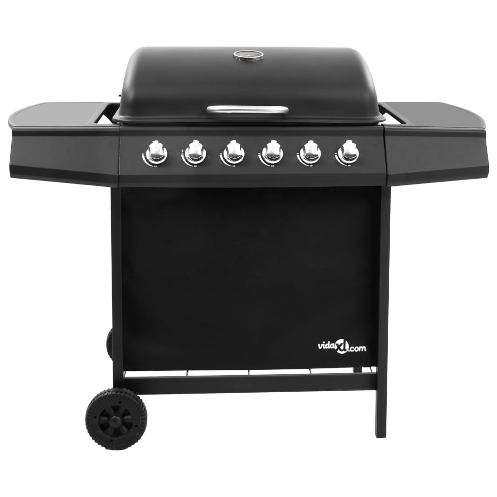 Gas BBQ Grill with 6 Burners Black (FR/BE/IT/UK/NL only)