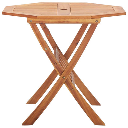 Folding Garden Table 90x75 cm Solid Acacia Wood