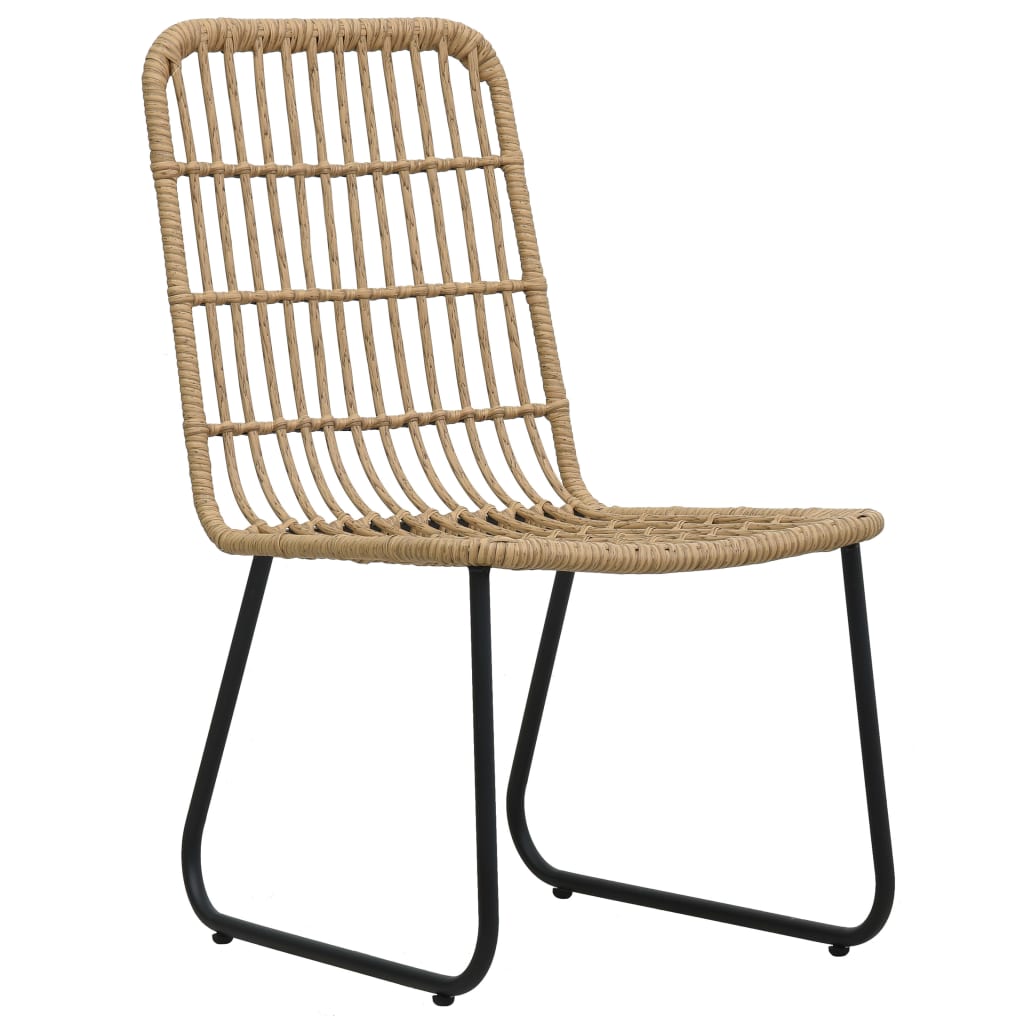 Garden Chairs 2 pcs Poly Rattan Oak