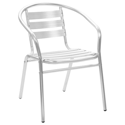 Stackable Outdoor Chairs 4 pcs Aluminium