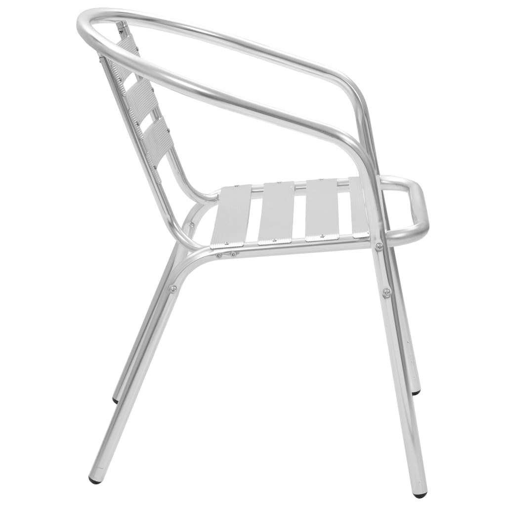 Stackable Outdoor Chairs 4 pcs Aluminium