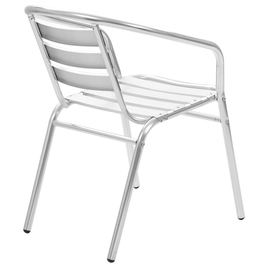 Stackable Outdoor Chairs 4 pcs Aluminium