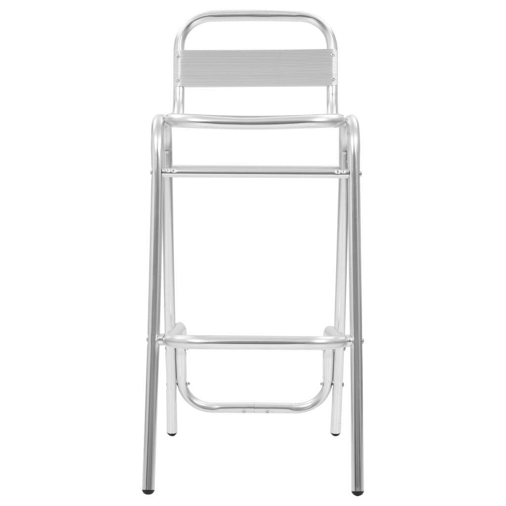 Stackable Bar Chairs 2 pcs Aluminium