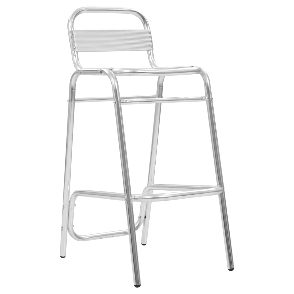 Stackable Bar Chairs 2 pcs Aluminium