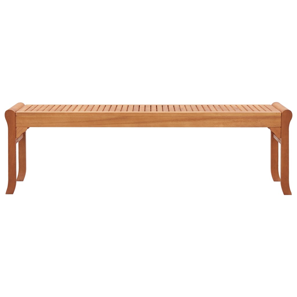 3-Seater Garden Bench 150 cm Solid Eucalyptus Wood