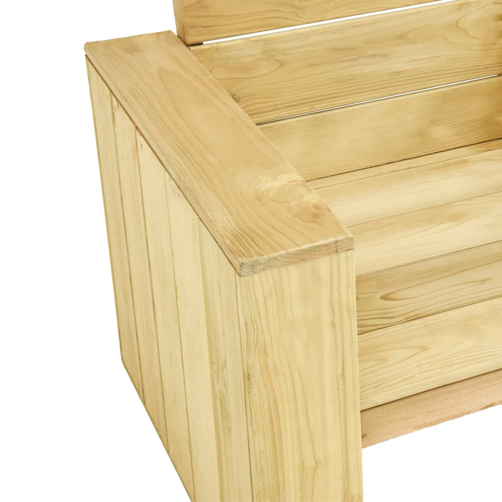 Garden Corner Bench 239 cm Impregnated Pinewood