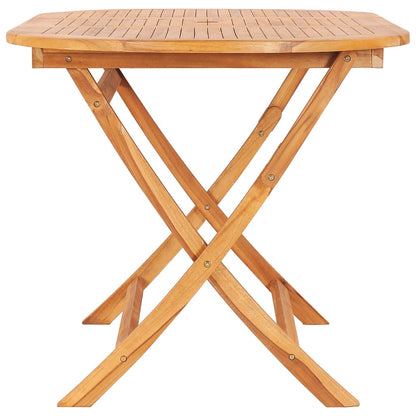 Folding Garden Table 160x80x75 cm Solid Teak Wood