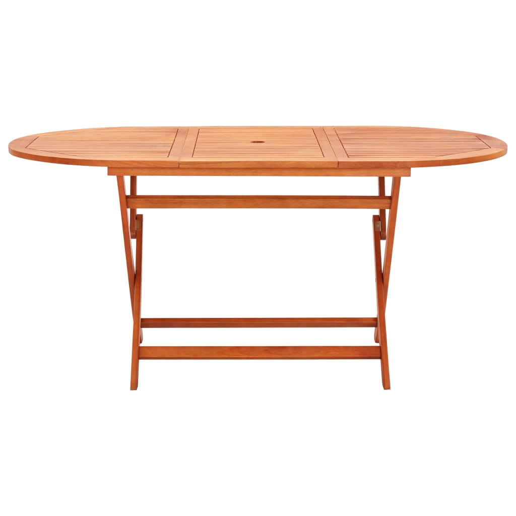 Folding Garden Table 160x85x74 cm Solid Eucalyptus Wood