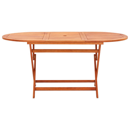 Folding Garden Table 160x85x74 cm Solid Eucalyptus Wood