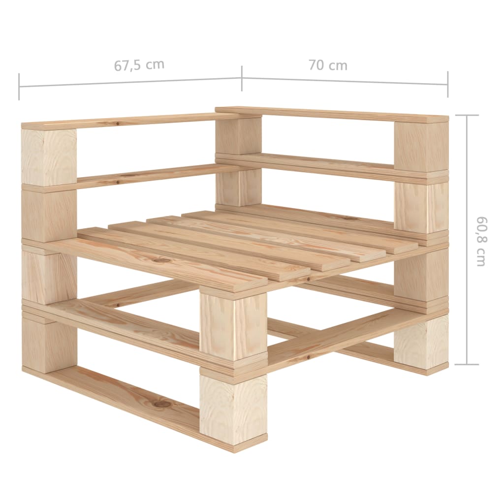 Garden Pallet Corner Sofa Wood