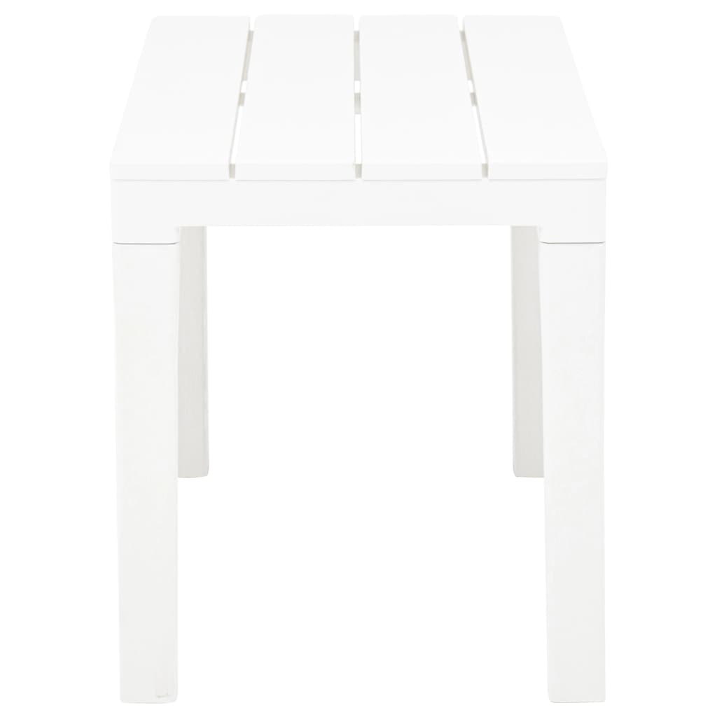 Garden Benches 2 pcs White Plastic