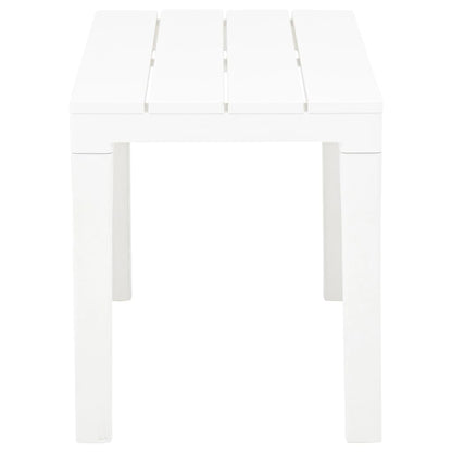 Garden Benches 2 pcs White Plastic