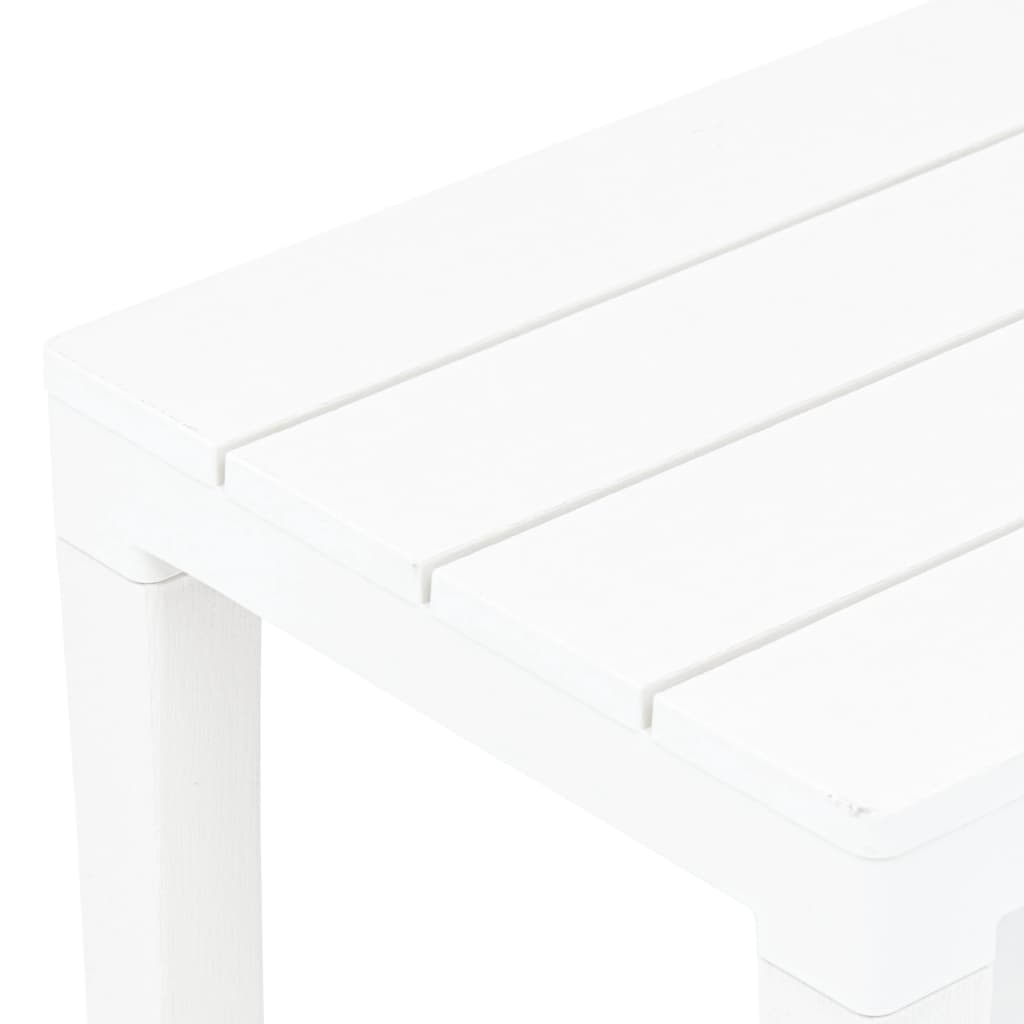 Garden Benches 2 pcs White Plastic