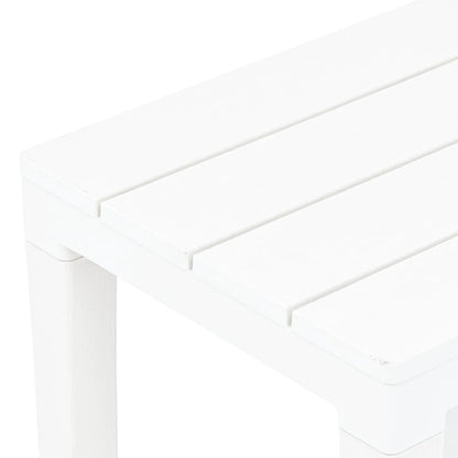 Garden Benches 2 pcs White Plastic