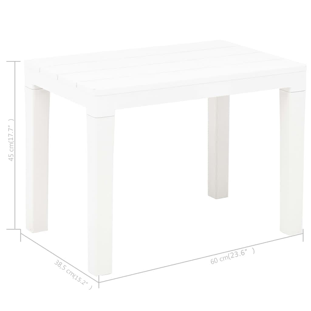 Garden Benches 2 pcs White Plastic