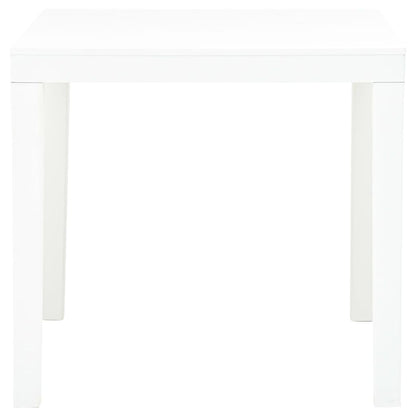 Garden Table White 78x78x72 cm Plastic