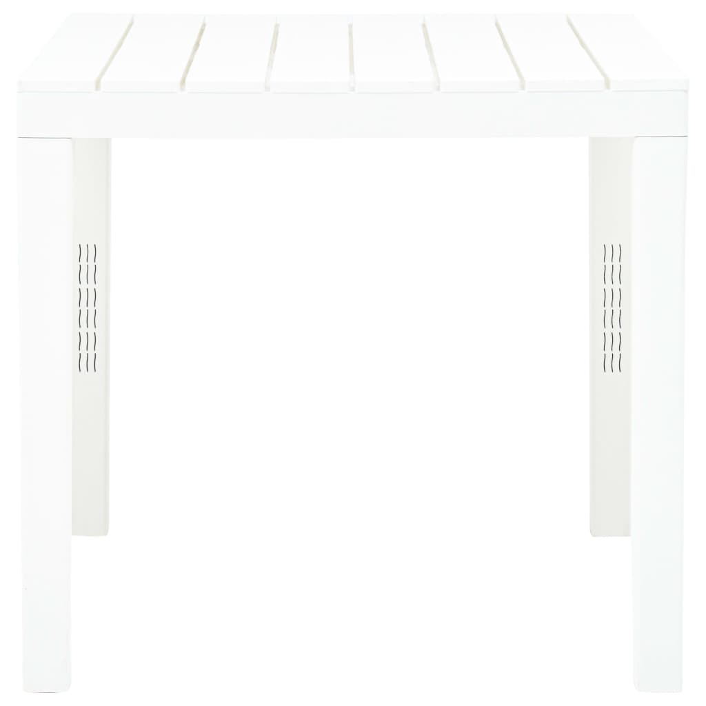 Garden Table White 78x78x72 cm Plastic