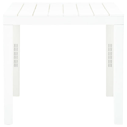 Garden Table White 78x78x72 cm Plastic