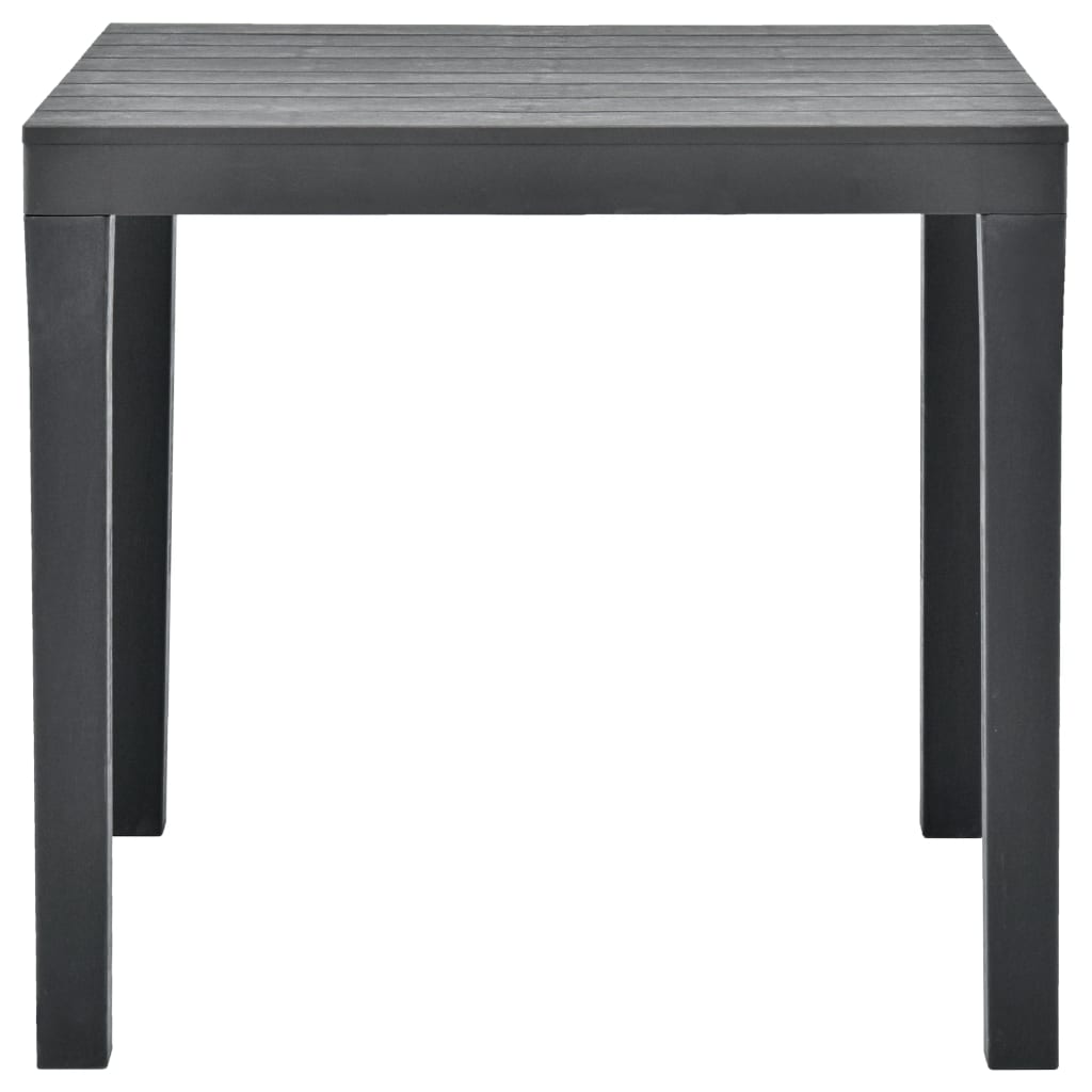 Garden Table Anthracite 78x78x72 cm Plastic