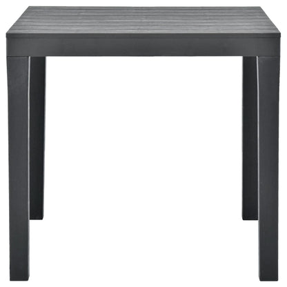 Garden Table Anthracite 78x78x72 cm Plastic