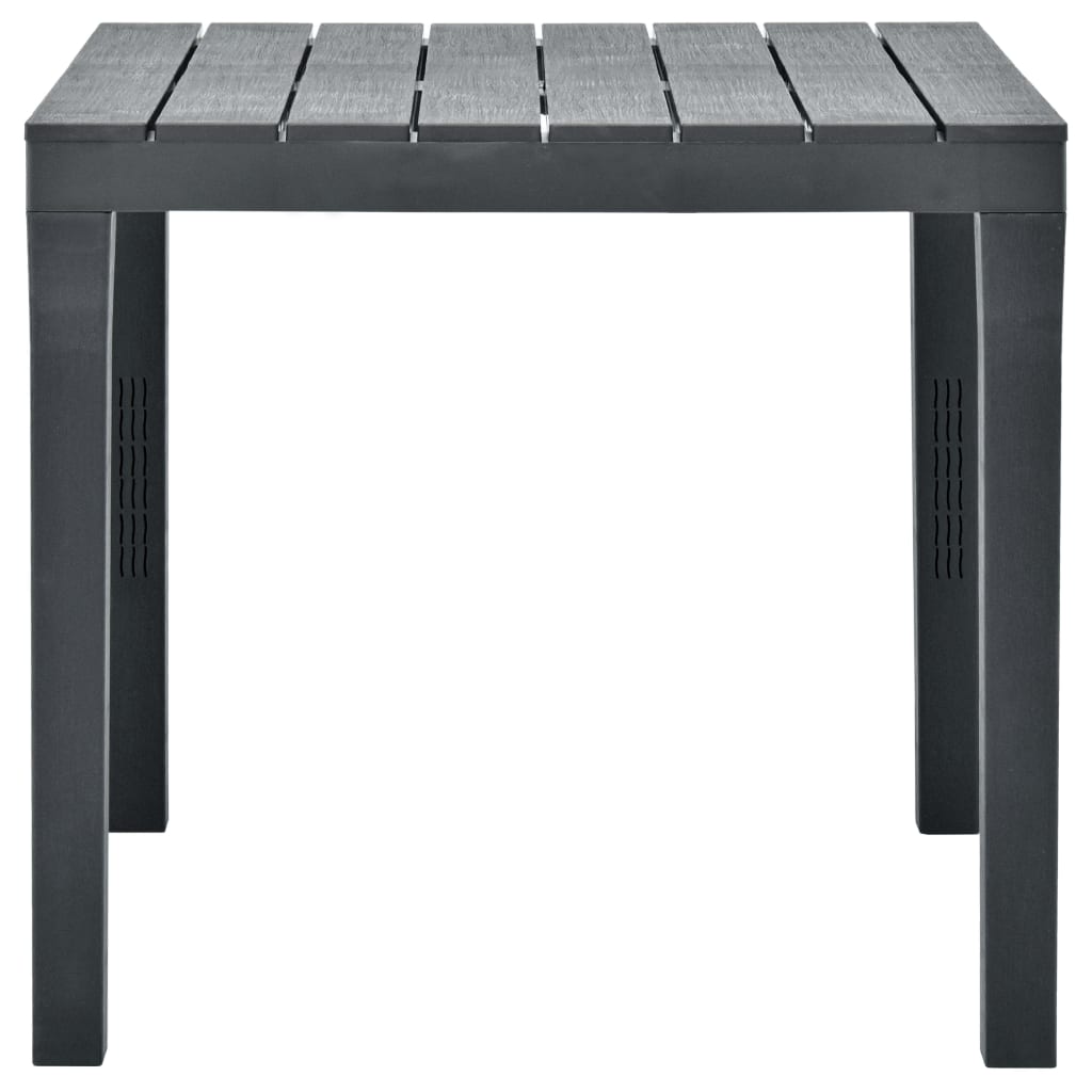 Garden Table Anthracite 78x78x72 cm Plastic