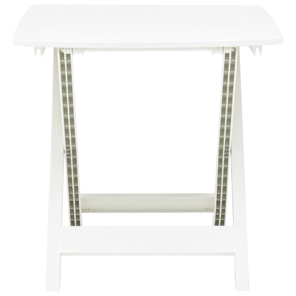 Folding Garden Table White 79x72x70 cm Plastic