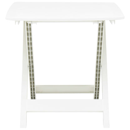 Folding Garden Table White 79x72x70 cm Plastic