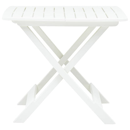 Folding Garden Table White 79x72x70 cm Plastic