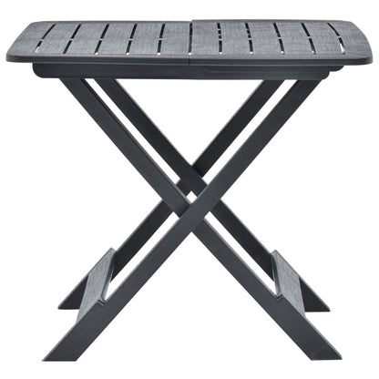 Folding Garden Table Anthracite 79x72x70 cm Plastic