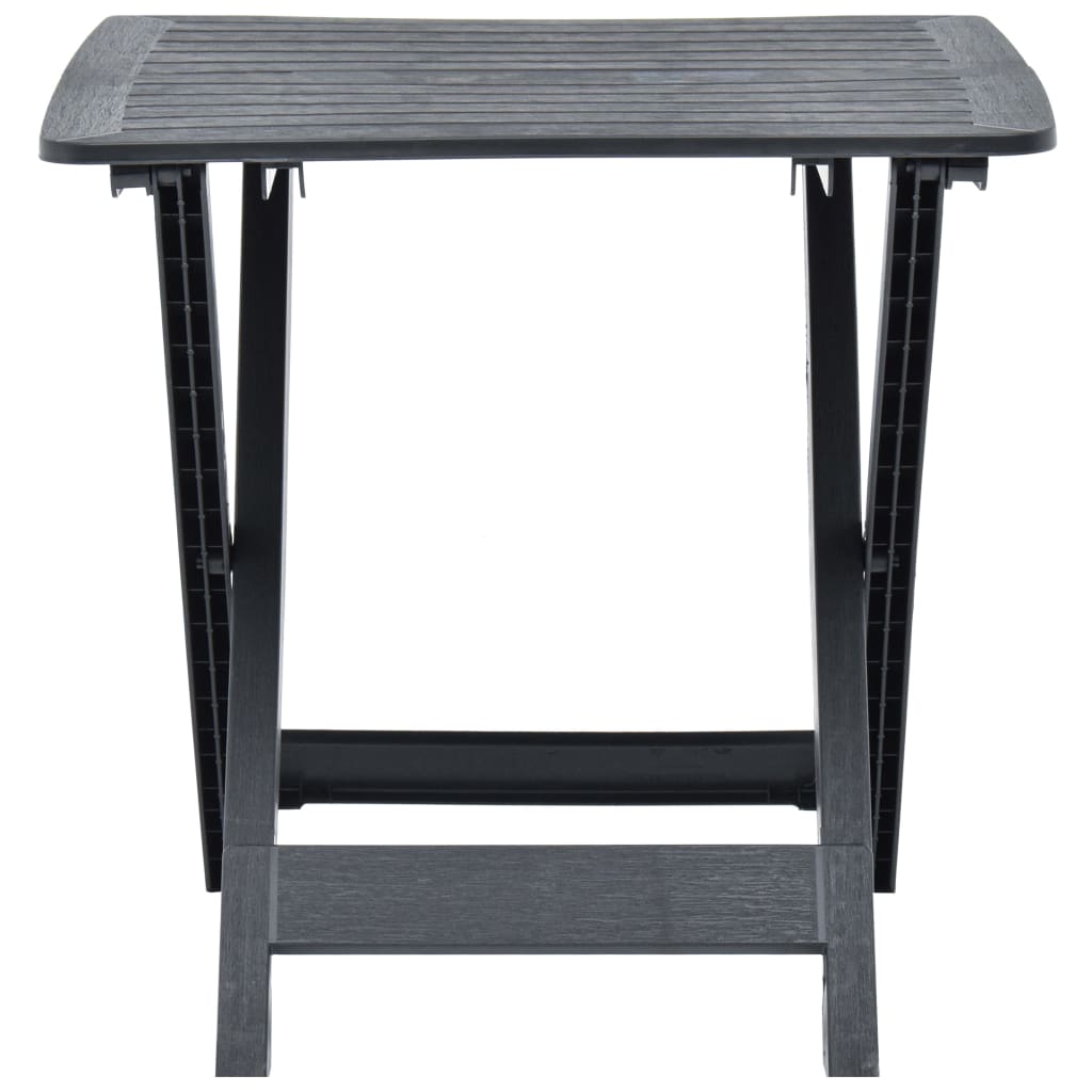 Folding Garden Table Anthracite 79x72x70 cm Plastic