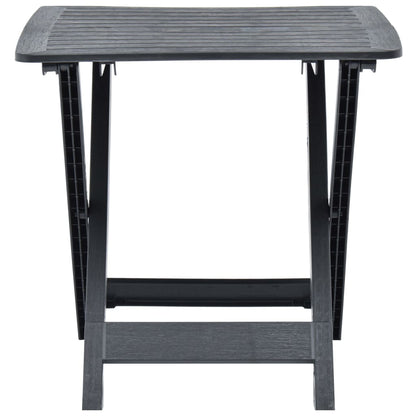 Folding Garden Table Anthracite 79x72x70 cm Plastic