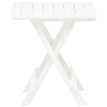 Folding Garden Table White 45x43x50 cm Plastic