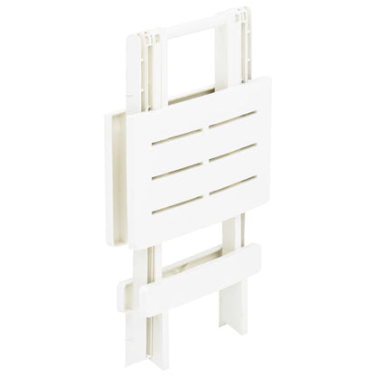 Folding Garden Table White 45x43x50 cm Plastic