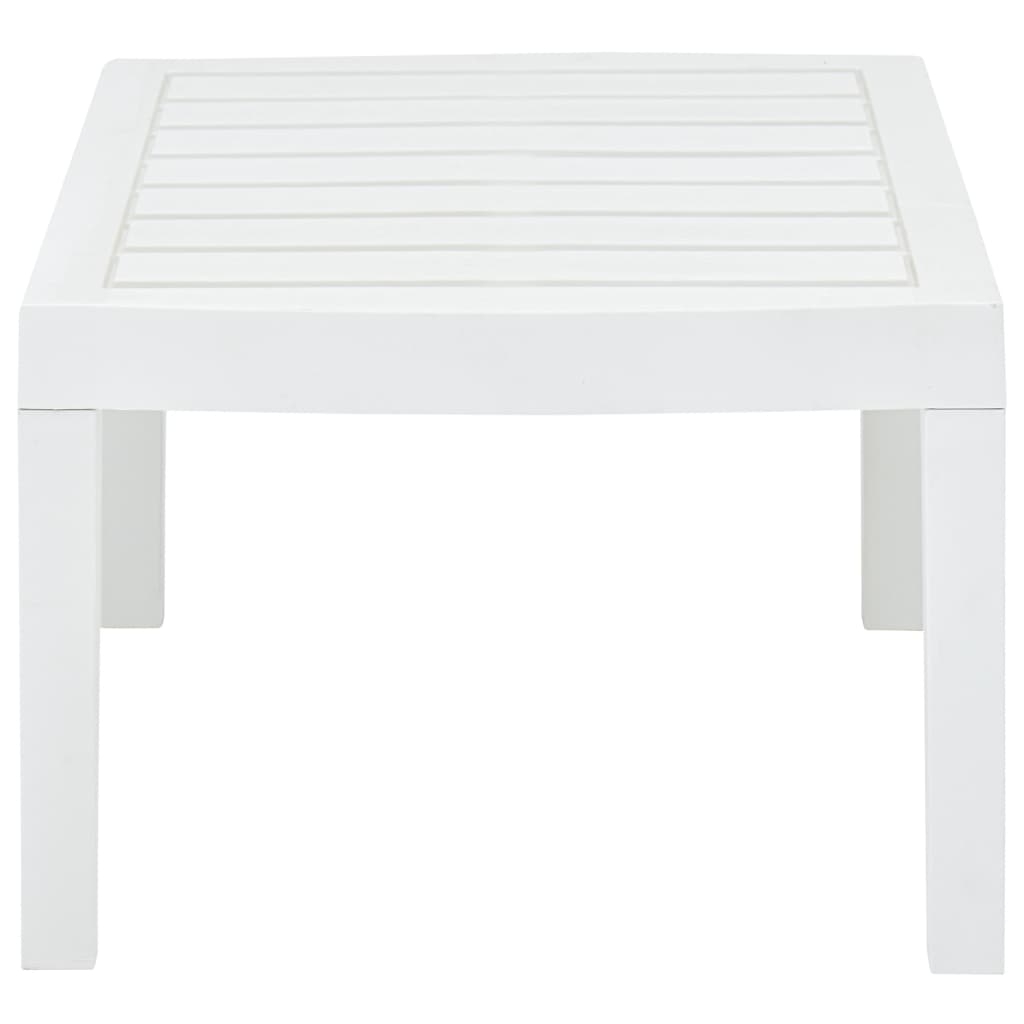 Garden Table White 78x55x38 cm Plastic