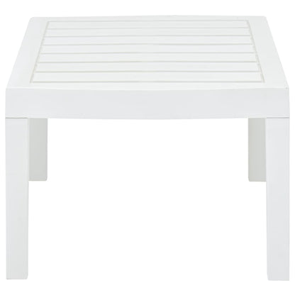 Garden Table White 78x55x38 cm Plastic