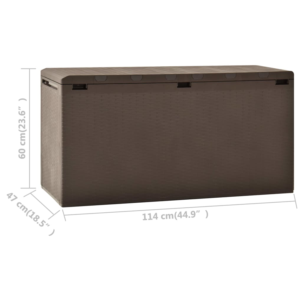 Garden Storage Box Brown 114x47x60 cm