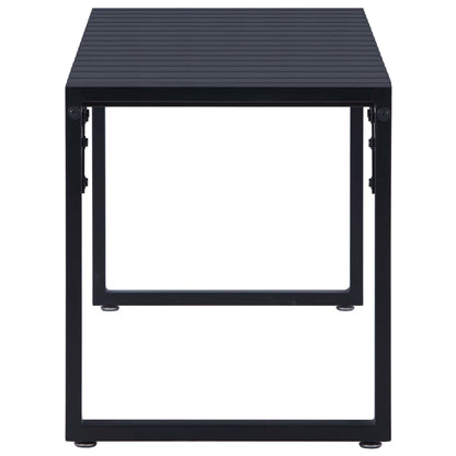 Garden Bench 120.5 cm PS Board Black