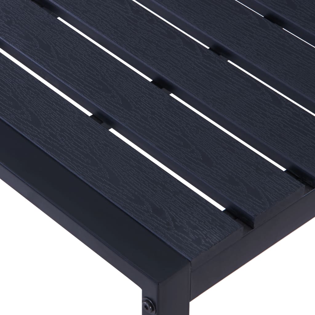 Garden Bench 120.5 cm PS Board Black