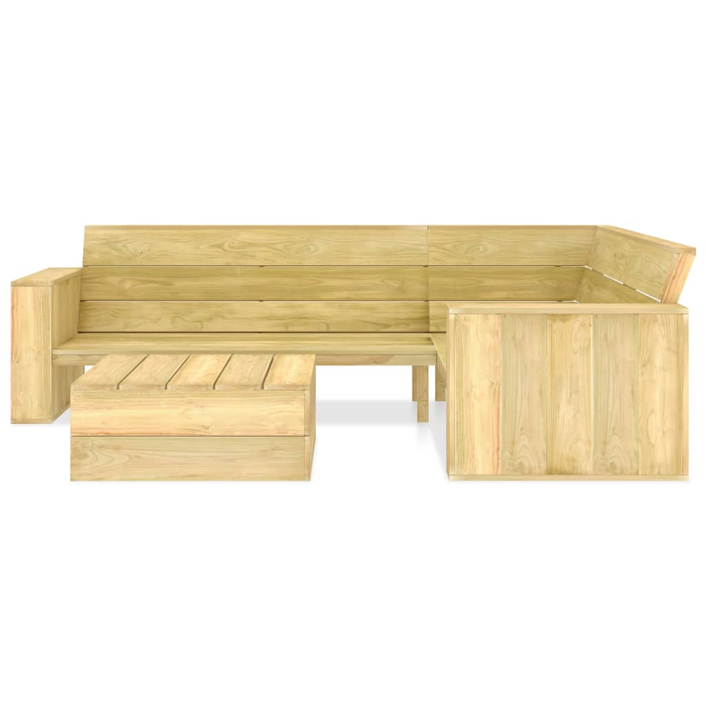 2 Piece Garden Lounge Set Impregnated Pinewood