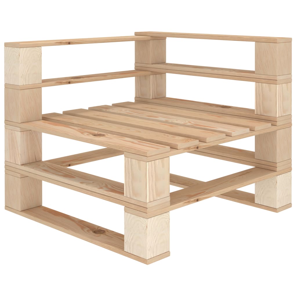 6 Piece Garden Pallets Lounge Set Wood