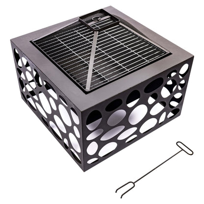 RedFire Fire Pit with BBQ Grill Mikor Black