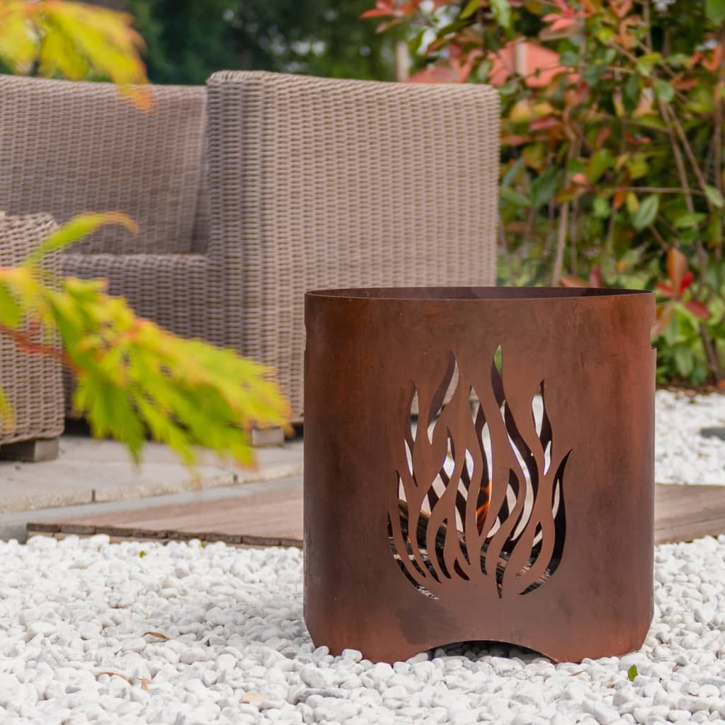 RedFire Handmade Garden Fireplace Kiruna Rust Steel