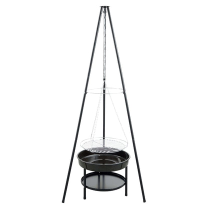 RedFire Garden Barbecue with Tripod and Fire Bowl 50 cm Black