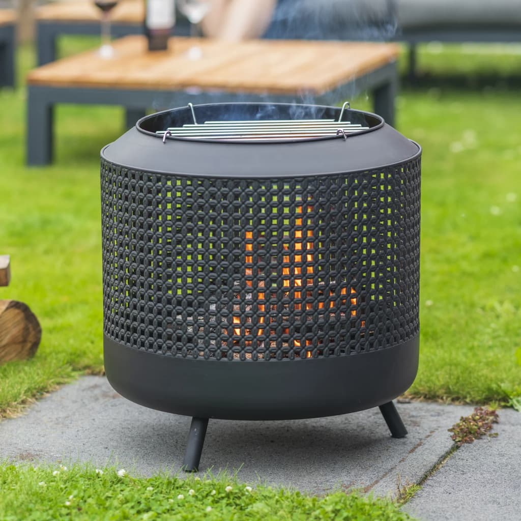 RedFire Fire Basket with BBQ Grill Midland Black