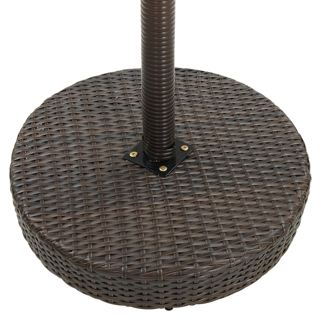 Garden Table Brown 60.5x106 cm Poly Rattan