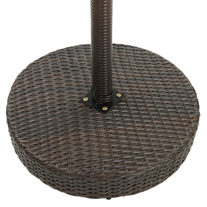 Garden Table Brown 75.5x106 cm Poly Rattan