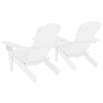 Garden Adirondack Chair Solid Fir Wood White