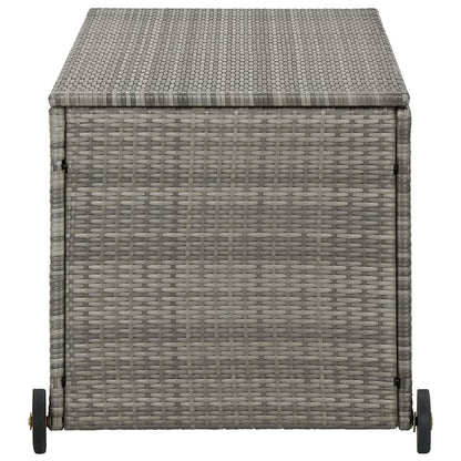 Garden Storage Box Light Grey 120x65x61 cm Poly Rattan